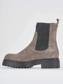 Online Stivaletti tacco 3cm camoscio Donna Stivaletti Tacco Basso