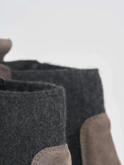 Online Stivaletti tacco 3cm camoscio Donna Stivaletti Tacco Basso