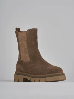 Outlet Stivaletti tacco 1cm camoscio Donna Stivaletti Tacco Basso