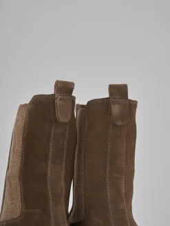 Outlet Stivaletti tacco 1cm camoscio Donna Stivaletti Tacco Basso