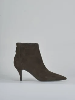 Stivaletti tacco 7cm camoscio testa Donna Stivaletti Tacco Alto