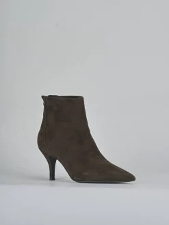 Stivaletti tacco 7cm camoscio testa Donna Stivaletti Tacco Alto