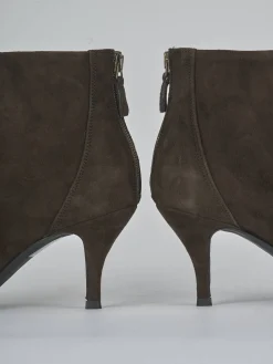 Stivaletti tacco 7cm camoscio testa Donna Stivaletti Tacco Alto