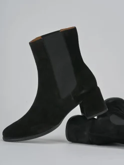 Sale Stivaletti tacco 5cm camoscio Donna Stivaletti Tacco Alto