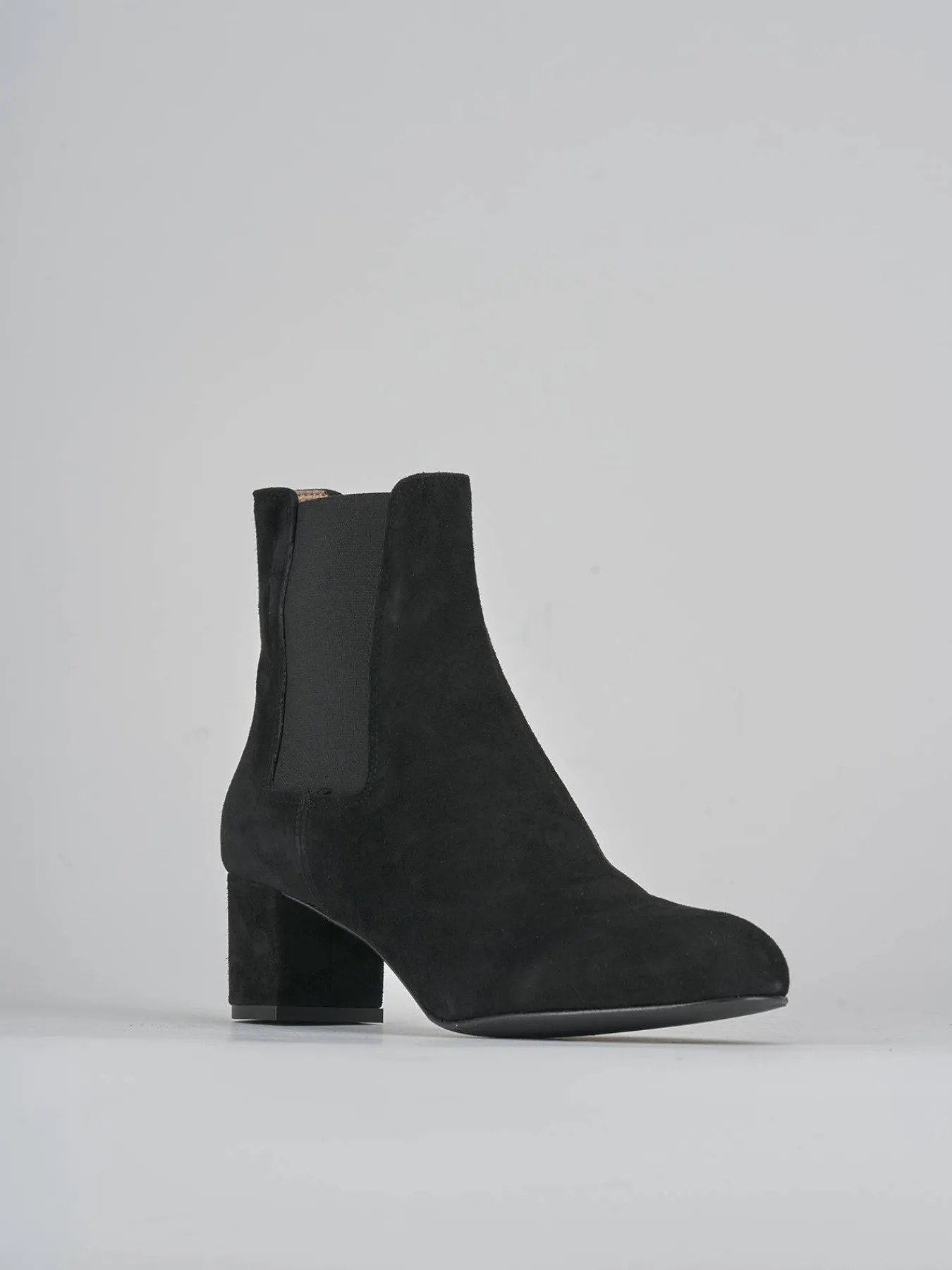 Stivaletti tacco 6cm camoscio Donna Stivaletti Tacco Alto