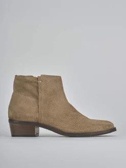 Online Stivaletti tacco 4cm camoscio Donna Stivaletti Tacco Basso