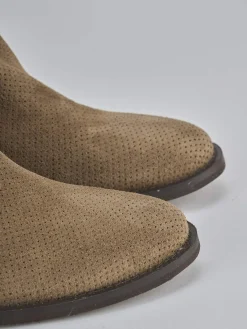 Online Stivaletti tacco 4cm camoscio Donna Stivaletti Tacco Basso