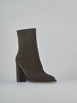 Hot Stivaletti tacco 9cm camoscio testa Donna Stivaletti Tacco Alto