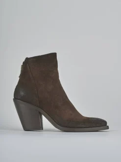 Clearance Stivaletti tacco 8cm camoscio testa Donna Stivaletti Tacco Alto