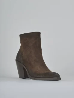 Clearance Stivaletti tacco 8cm camoscio testa Donna Stivaletti Tacco Alto