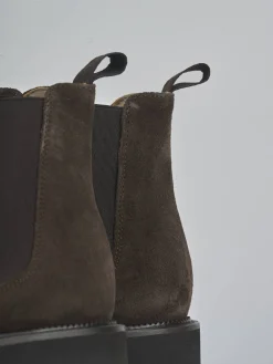 Stivaletti tacco 2cm camoscio testa Donna Stivaletti Tacco Basso