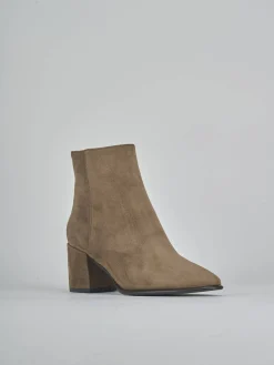 Sale Stivaletti tacco 5cm camoscio Donna Stivaletti Tacco Alto