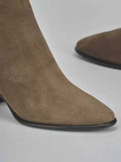 Sale Stivaletti tacco 5cm camoscio Donna Stivaletti Tacco Alto