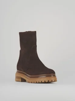 Stivaletti tacco 3cm camoscio testa Donna Stivaletti Tacco Basso