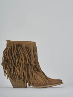 Outlet Stivaletti tacco 7cm camoscio Donna Stivaletti Tacco Alto