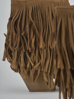 Outlet Stivaletti tacco 7cm camoscio Donna Stivaletti Tacco Alto