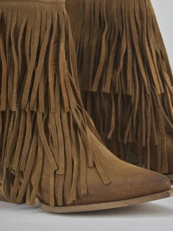 Outlet Stivaletti tacco 7cm camoscio Donna Stivaletti Tacco Alto