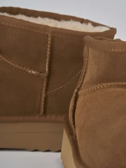 Sale Stivaletti tacco 2cm camoscio Donna Stivaletti Tacco Basso