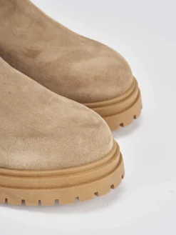 Clearance Stivaletti tacco 3cm camoscio Donna Stivaletti Tacco Basso