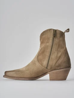 New Stivaletti tacco 6cm camoscio Donna Stivaletti Tacco Alto