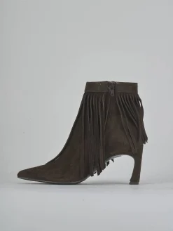 New Stivaletti tacco 7cm camoscio testa Donna Stivaletti Tacco Alto