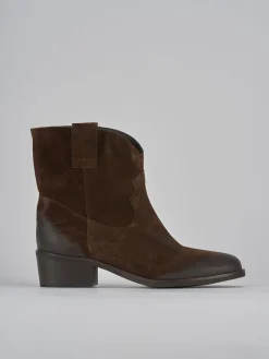 Hot Stivaletti tacco 3cm camoscio testa Donna Stivaletti Tacco Basso