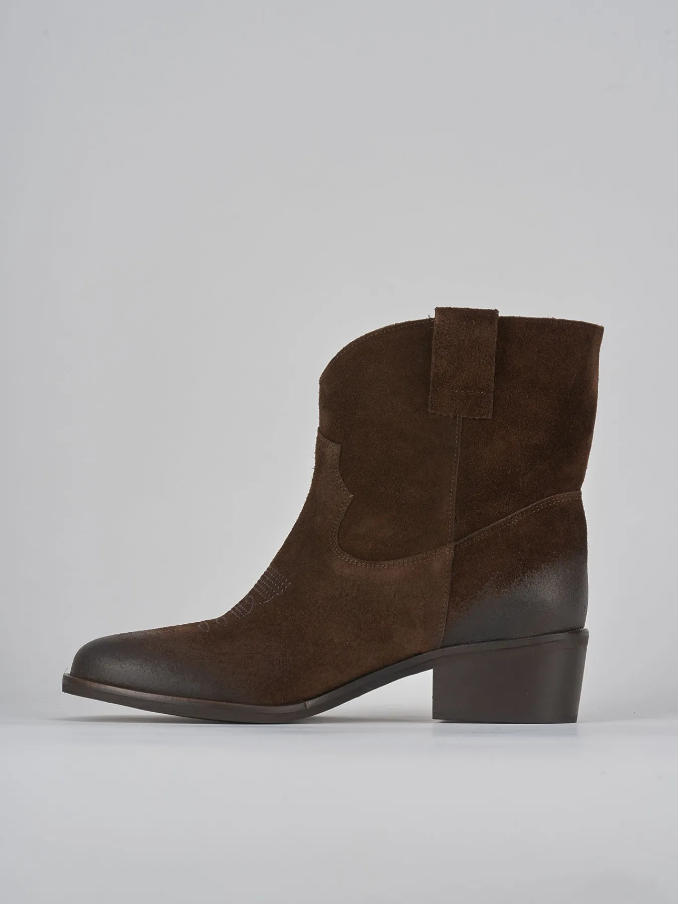 Hot Stivaletti tacco 3cm camoscio testa Donna Stivaletti Tacco Basso