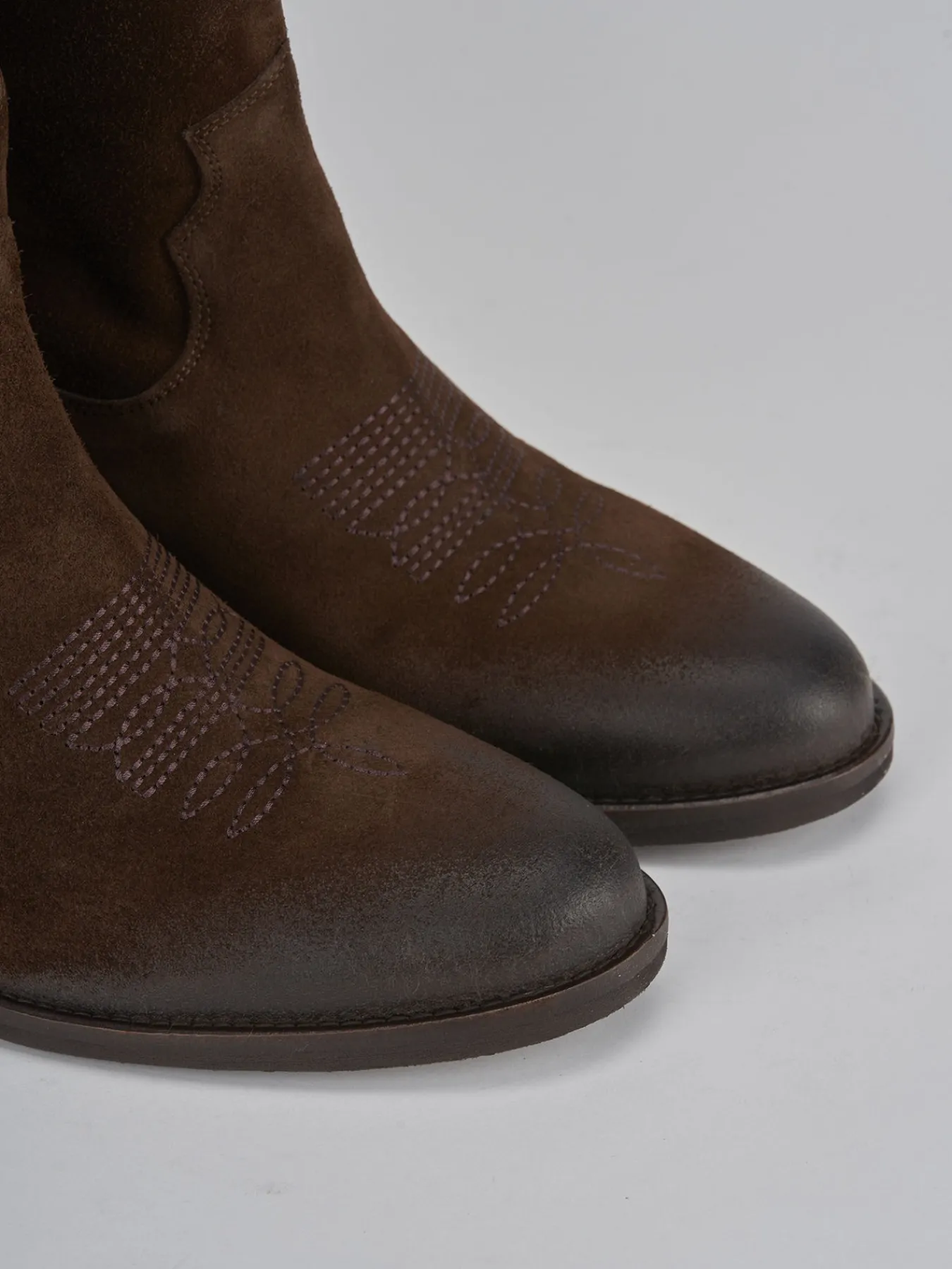 Hot Stivaletti tacco 3cm camoscio testa Donna Stivaletti Tacco Basso