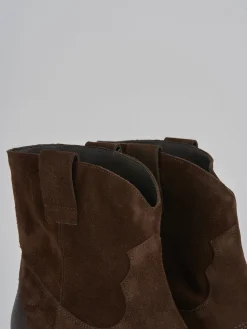 Hot Stivaletti tacco 3cm camoscio testa Donna Stivaletti Tacco Basso