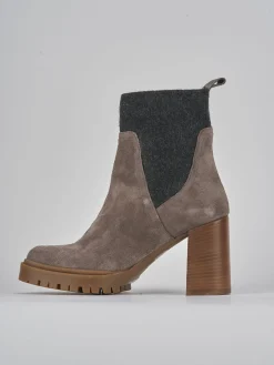 New Stivaletti tacco 9cm camoscio Donna Stivaletti Tacco Alto