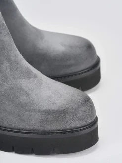 Clearance Stivaletti tacco 5cm camoscio Donna Stivaletti Tacco Alto