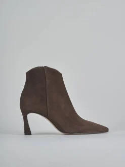 Outlet Stivaletti tacco 8cm camoscio testa Donna Stivaletti Tacco Alto