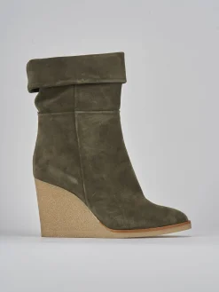 Hot Stivaletti tacco 8cm camoscio Donna Stivaletti Tacco Alto