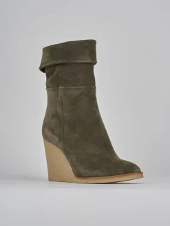 Hot Stivaletti tacco 8cm camoscio Donna Stivaletti Tacco Alto