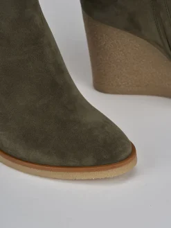 Hot Stivaletti tacco 8cm camoscio Donna Stivaletti Tacco Alto