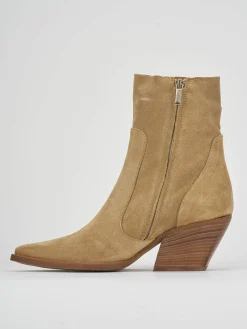 Sale Stivaletti tacco 7cm camoscio Donna Stivaletti Tacco Alto