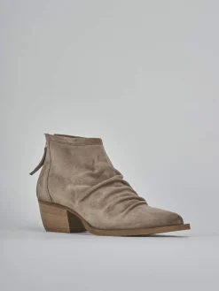 Outlet Stivaletti tacco 5cm camoscio Donna Stivaletti Tacco Alto