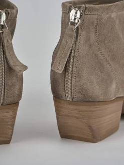 Outlet Stivaletti tacco 5cm camoscio Donna Stivaletti Tacco Alto