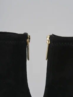 Outlet Stivaletti tacco 6cm camoscio Donna Stivaletti Tacco Alto