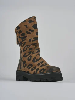 Discount Stivaletti tacco 2cm camoscio Donna Stivaletti Tacco Basso