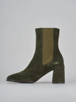 Clearance Stivaletti tacco 7cm camoscio Donna Stivaletti Tacco Alto