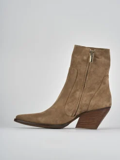 Stivaletti tacco 7cm camoscio Donna Stivaletti Tacco Alto