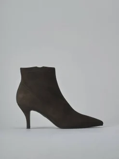 Outlet Stivaletti tacco 7cm camoscio testa Donna Stivaletti Tacco Alto