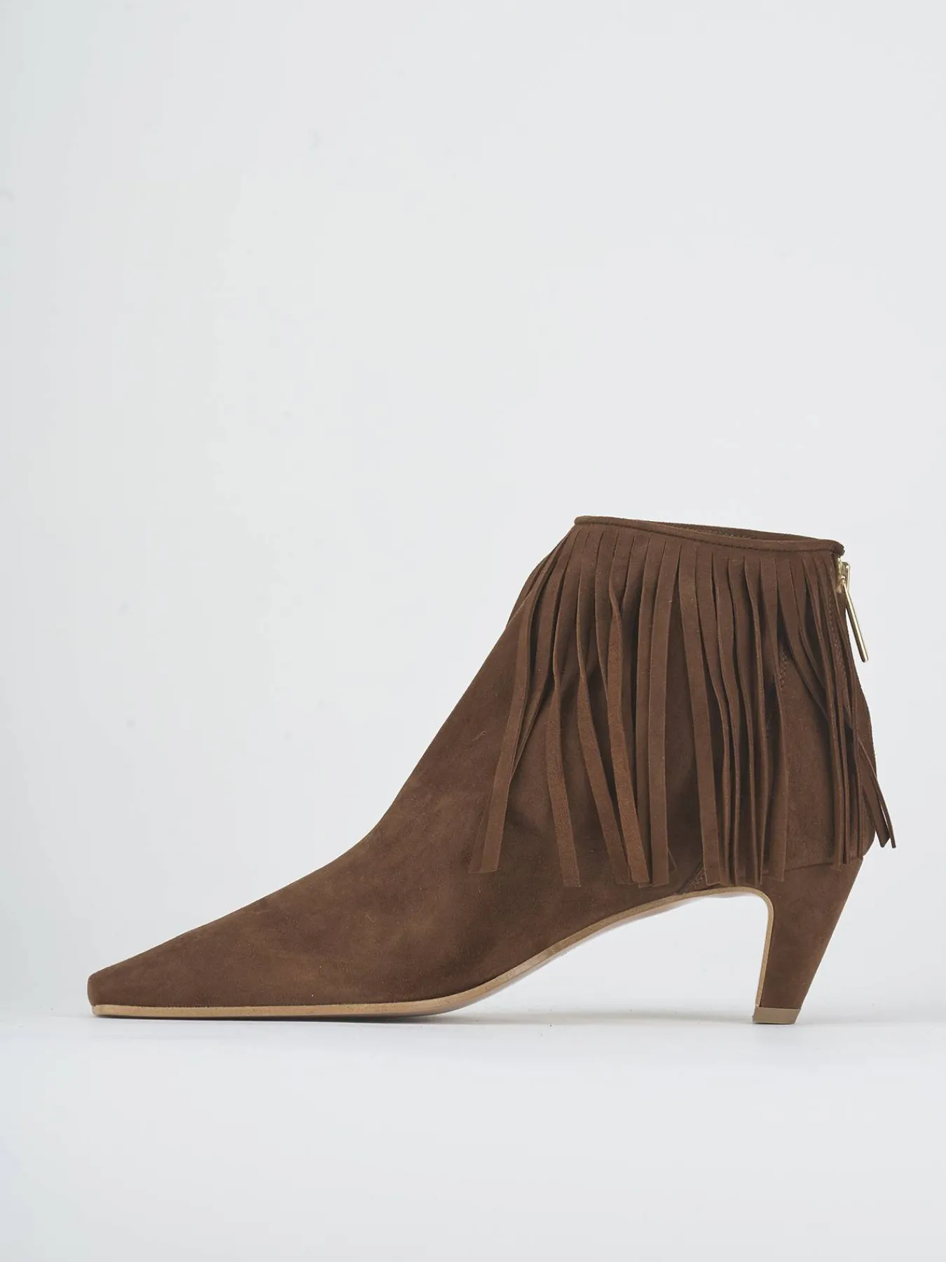 Outlet Stivaletti tacco 5cm camoscio Donna Stivaletti Tacco Alto