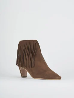 Outlet Stivaletti tacco 5cm camoscio Donna Stivaletti Tacco Alto