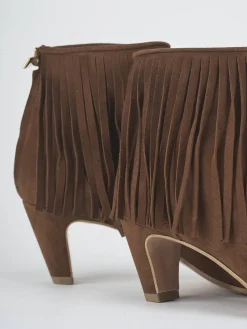 Outlet Stivaletti tacco 5cm camoscio Donna Stivaletti Tacco Alto