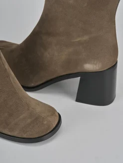 Online Stivaletti tacco 5cm camoscio Donna Stivaletti Tacco Alto