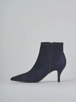 Stivaletti tacco 7cm camoscio Donna Stivaletti Tacco Alto