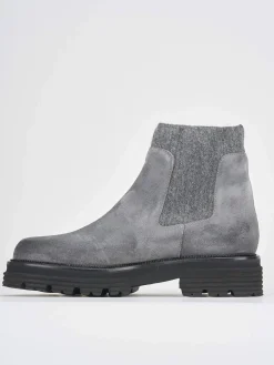 Discount Stivaletti tacco 2cm camoscio Donna Stivaletti Tacco Basso