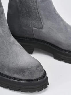 Discount Stivaletti tacco 2cm camoscio Donna Stivaletti Tacco Basso